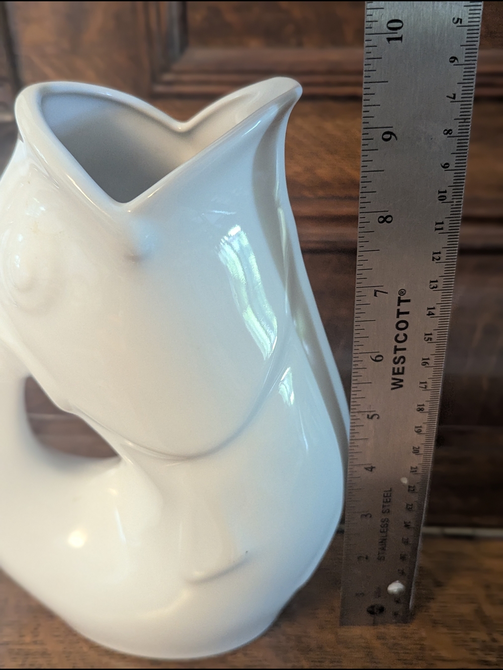 GurglePot Fish Pitcher 9.5” Whimsical Ceramic Vase 42 oz - Picture 10 of 12